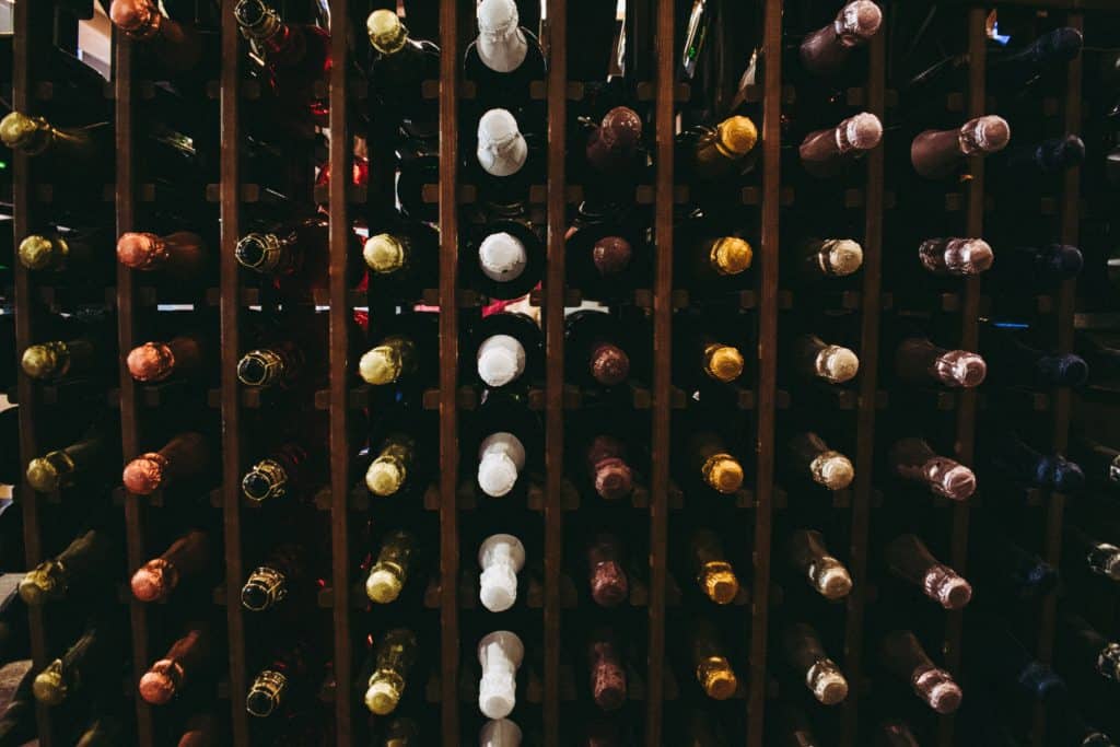 A Wine rack is a great man cave idea