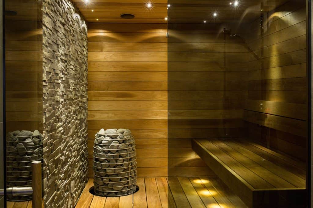 This is a photo of a sauna