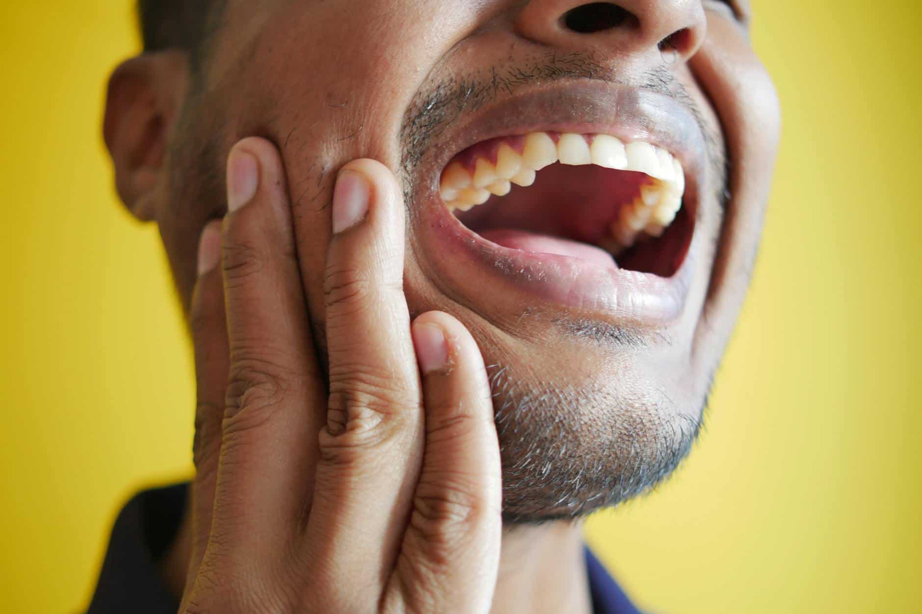 close up of a man laughing