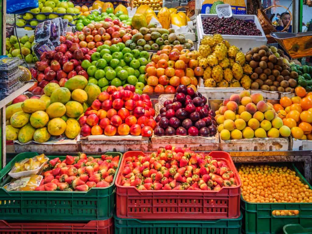 huge selection of assorted fruit