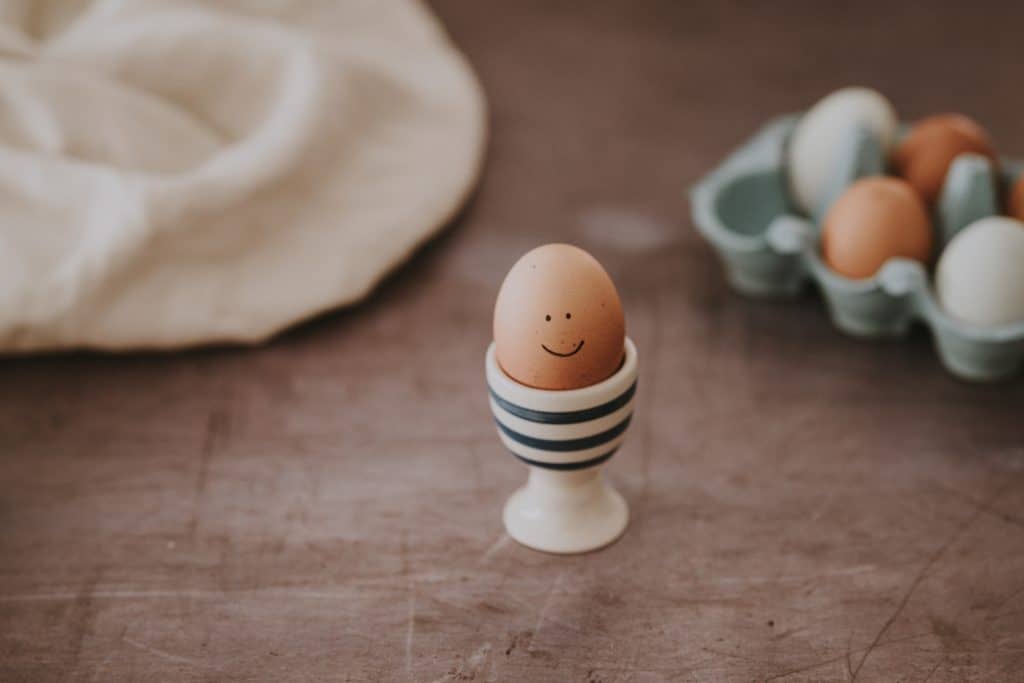 egg with a smile on it