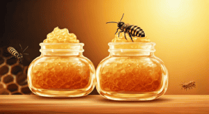 honeybees on royal jelly