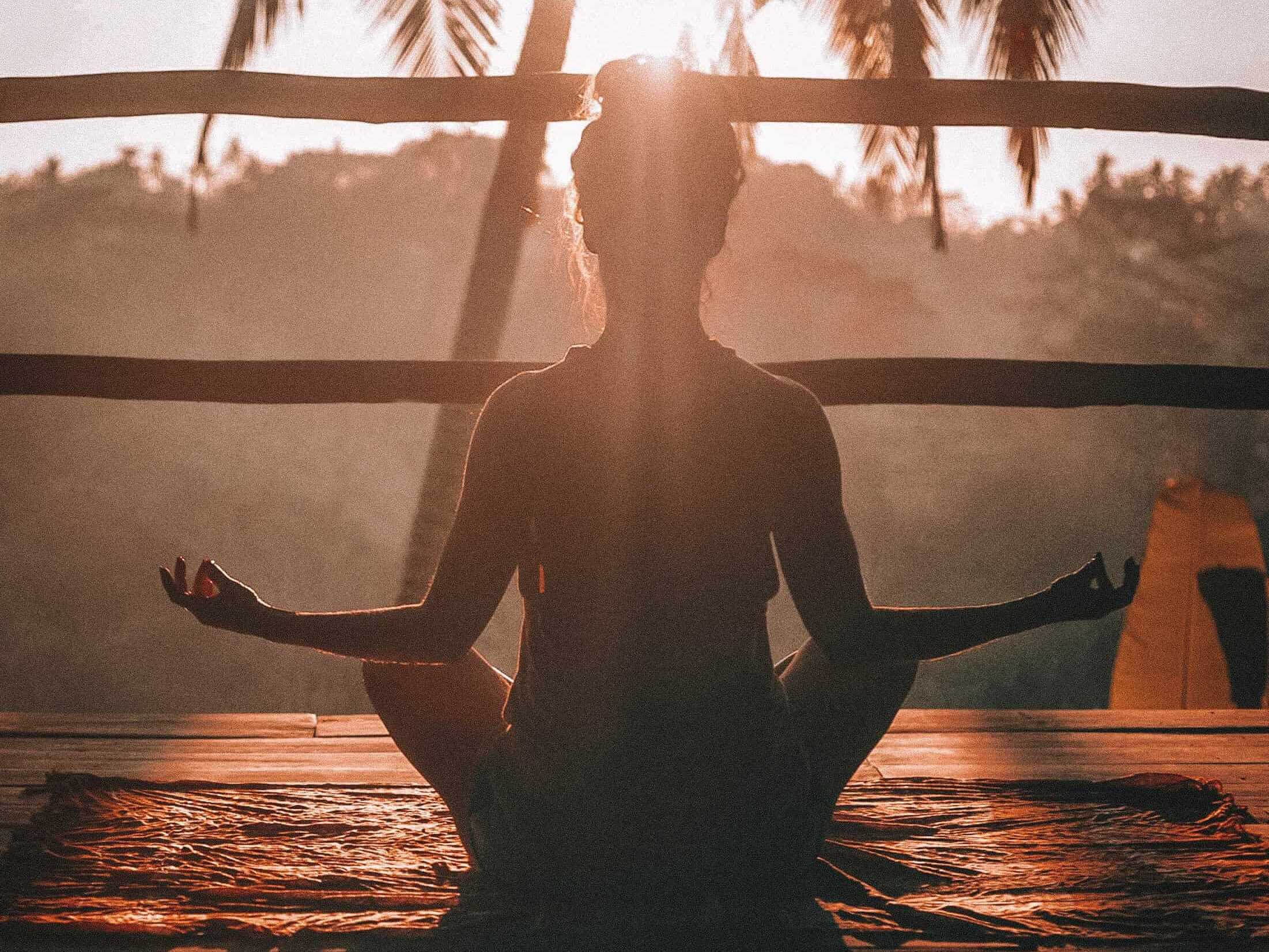 person meditating