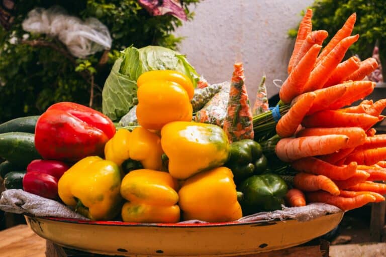 fresh vegetables at local jos market